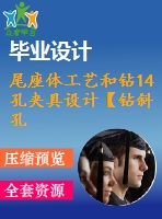 尾座體工藝和鉆14孔夾具設(shè)計(jì)【鉆斜孔14孔】【版本3】[含cad圖紙，工藝工序卡，說(shuō)明書等資料全套]