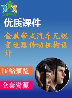 金屬帶式汽車無級變速器傳動機構(gòu)設(shè)計