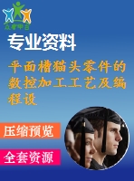平面槽貓頭零件的數(shù)控加工工藝及編程設(shè)計